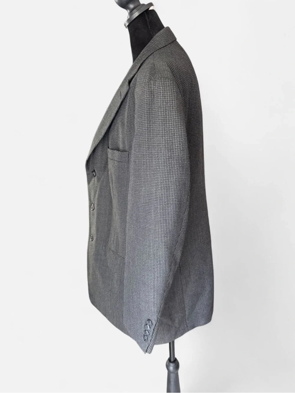 Haggar Collections Gray Textured Sport Coat Blazer Men’s Classic 3 Button